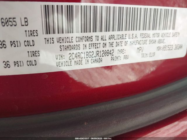 2018 CHRYSLER PACIFICA 2C4RC1BG2JR120842 Photo 8