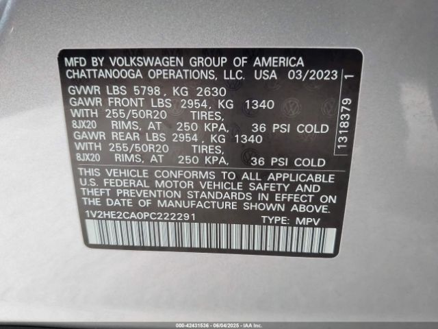 2023 VOLKSWAGEN ATLAS CROSS SPORT 1V2HE2CA0PC222291 Photo 8