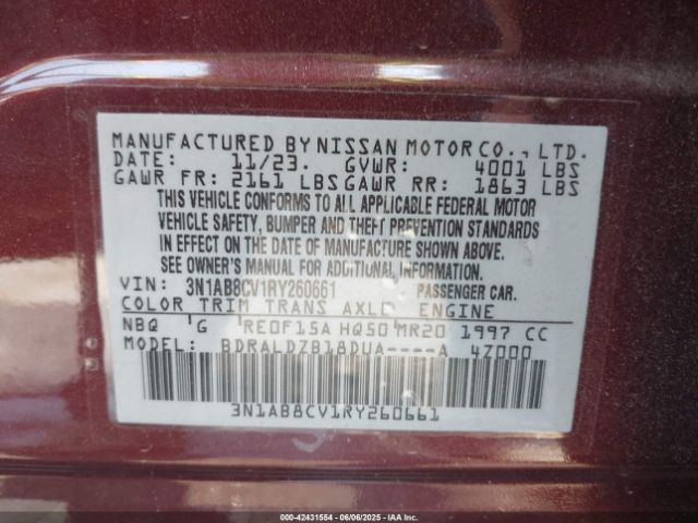 2024 NISSAN SENTRA 3N1AB8CV1RY260661 Photo 8