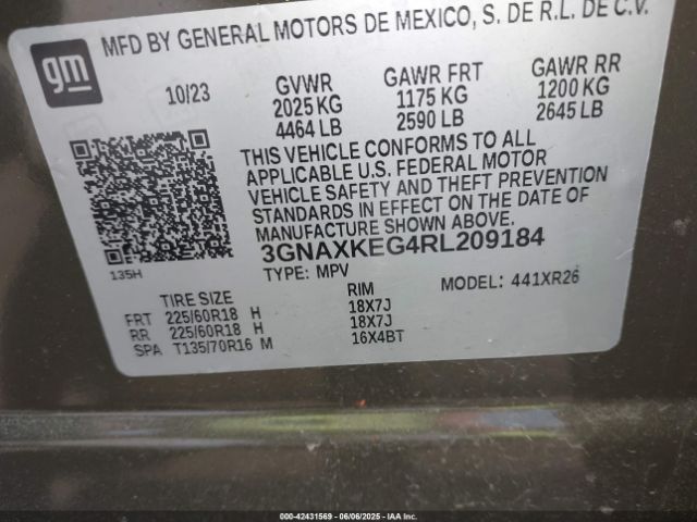 2024 CHEVROLET EQUINOX 3GNAXKEG4RL209184 Photo 8