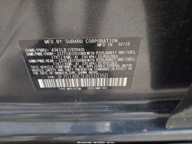 2018 SUBARU CROSSTREK JF2GTABC9JH310350 Photo 8