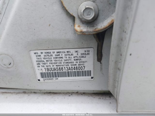 2003 ACURA TL 19UUA56613A046007 Photo 8