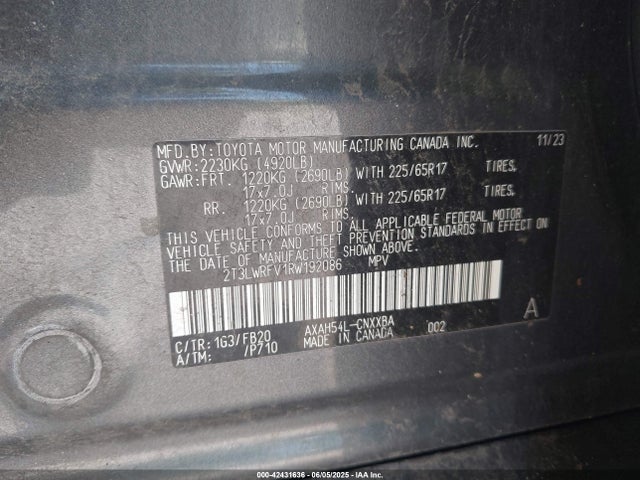Toyota a25a-fxs 2024 2T3LWRFV1RW192086 Image 9
