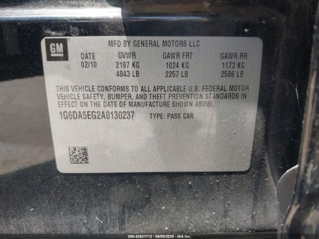 2010 CADILLAC CTS 1G6DA5EG2A0130237 Photo 8