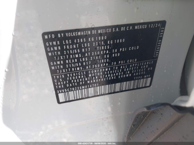 Volkswagen tsi 2025 3VV5C7B22SM014701 Image 9