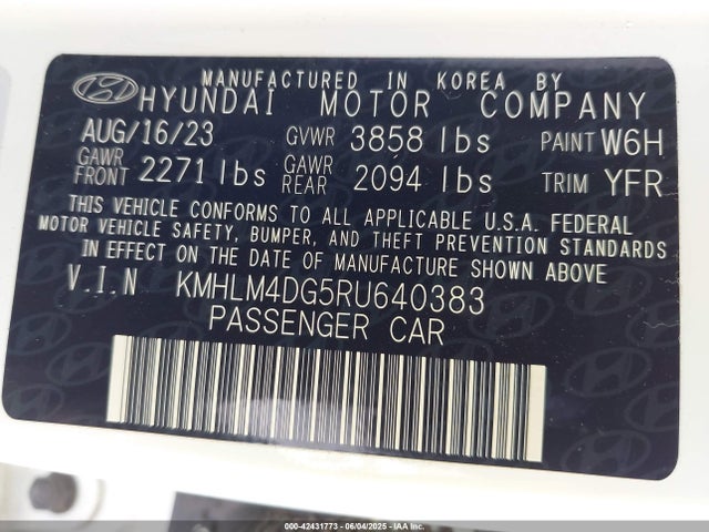 KMHLM4DG5RU640383 Hyundai mpi nu pe