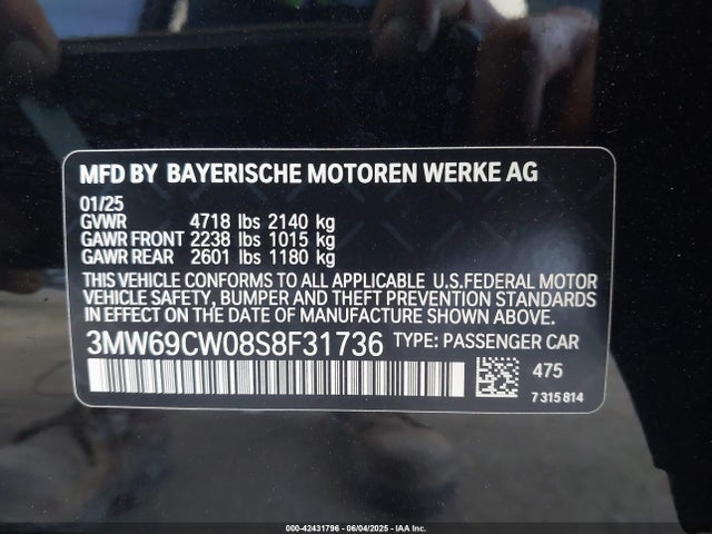 3MW69CW08S8F31736 BMW 2025