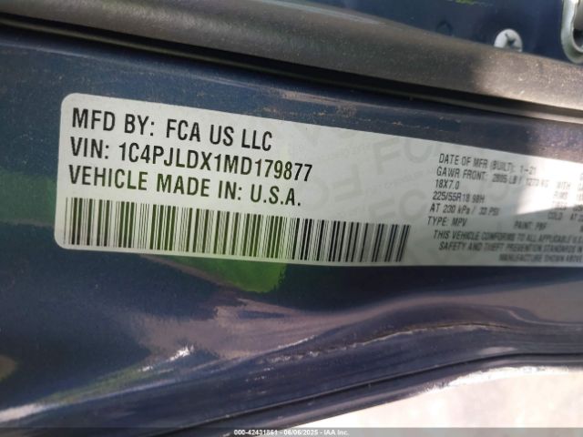 2021 JEEP CHEROKEE 1C4PJLDX1MD179877 Photo 8