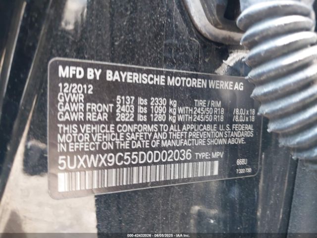 2013 BMW X3 5UXWX9C55D0D02036 Photo 8