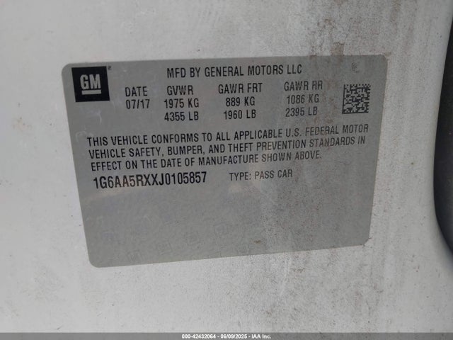 2018 CADILLAC ATS 1G6AA5RXXJ0105857 Photo 8