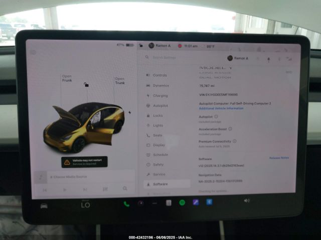 2021 TESLA MODEL Y 5YJYGDEE5MF119695 Photo 6