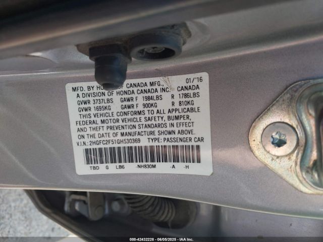 2HGFC2F51GH530369 Honda Civic Lx