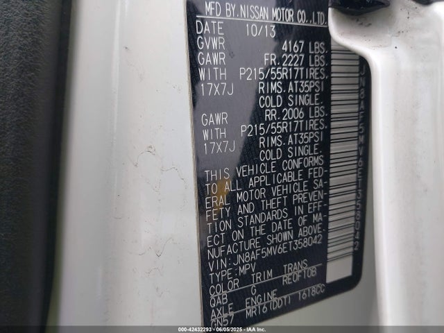 Nissan 2014 2014 JN8AF5MV6ET358042 Image 9