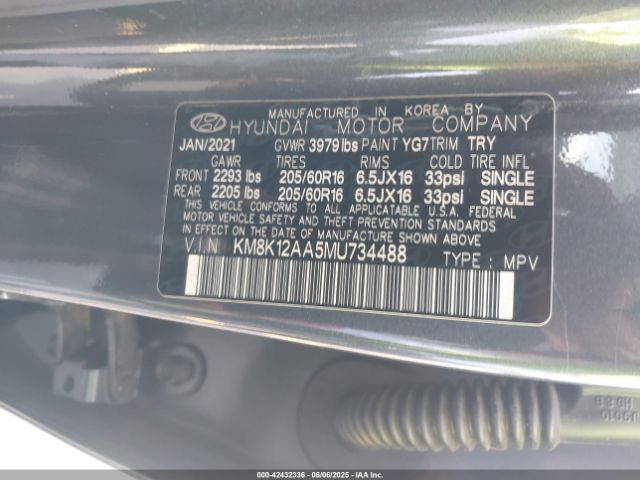 2021 HYUNDAI KONA KM8K12AA5MU734488 Photo 8