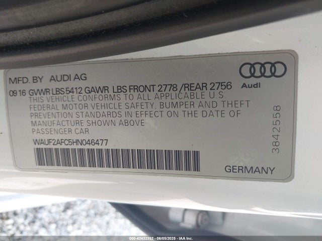 2017 AUDI A6 WAUF2AFC5HN046477 Photo 8