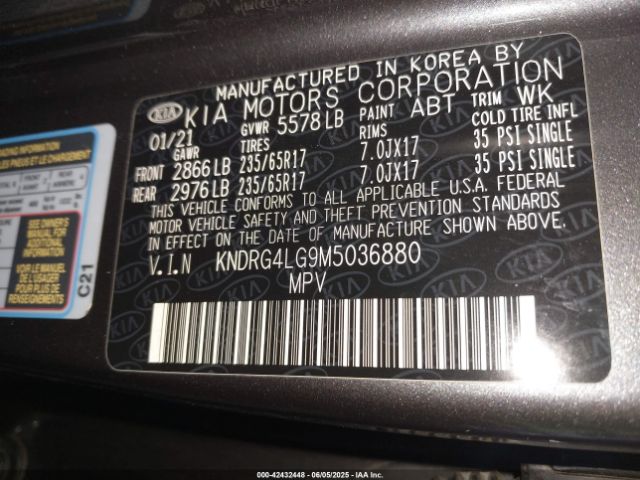 2021 KIA SORENTO HYBRID KNDRG4LG9M5036880 Photo 8