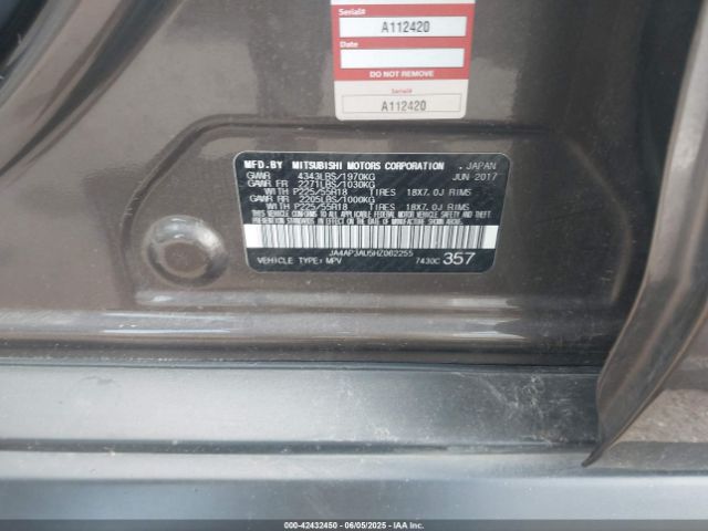 2017 MITSUBISHI OUTLANDER SPORT JA4AP3AU5HZ062255 Photo 8
