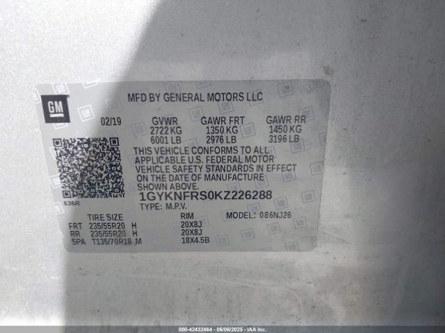2019 CADILLAC XT5 1GYKNFRS0KZ226288 Photo 8