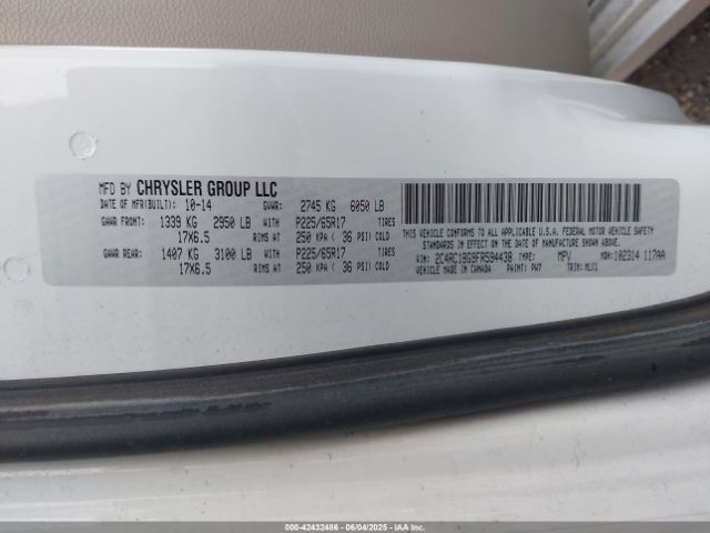 2015 CHRYSLER TOWN & COUNTRY 2C4RC1BG9FR594438 Photo 8