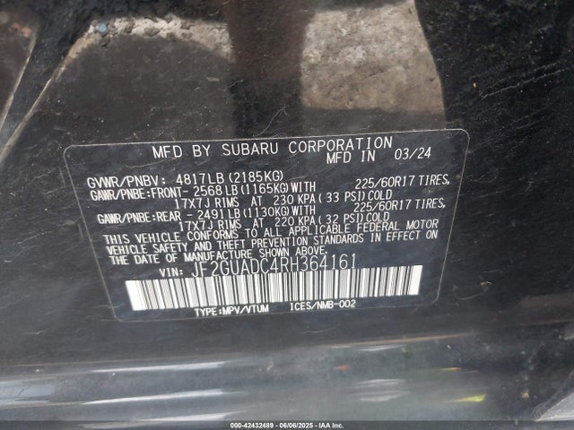 Subaru na 2024 JF2GUADC4RH364161 Image 9