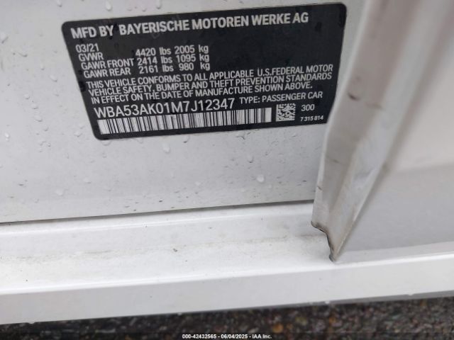 2021 BMW 228I GRAN COUPE WBA53AK01M7J12347 Photo 8