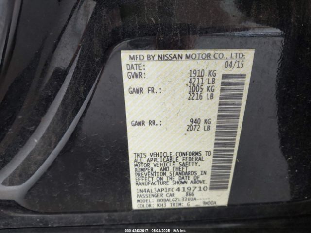 1N4AL3AP1FC419710 Nissan 2015