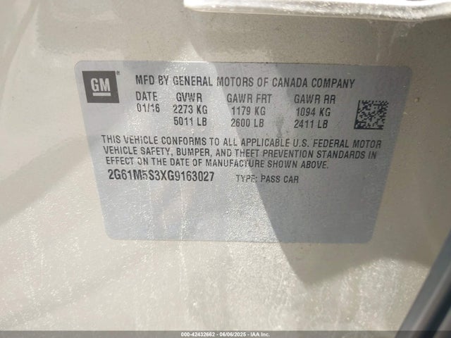 2016 CADILLAC XTS 2G61M5S3XG9163027 Photo 8