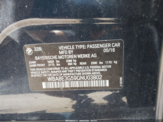 2016 BMW 328I WBA8E3G59GNU03802 Photo 8