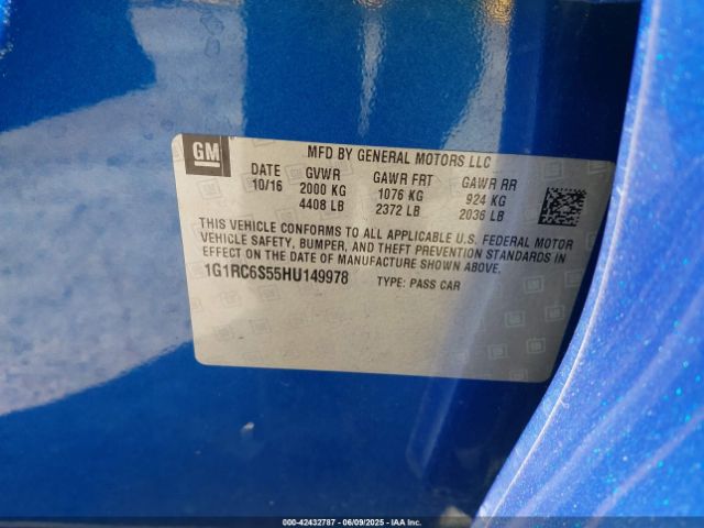 2017 CHEVROLET VOLT 1G1RC6S55HU149978 Photo 8