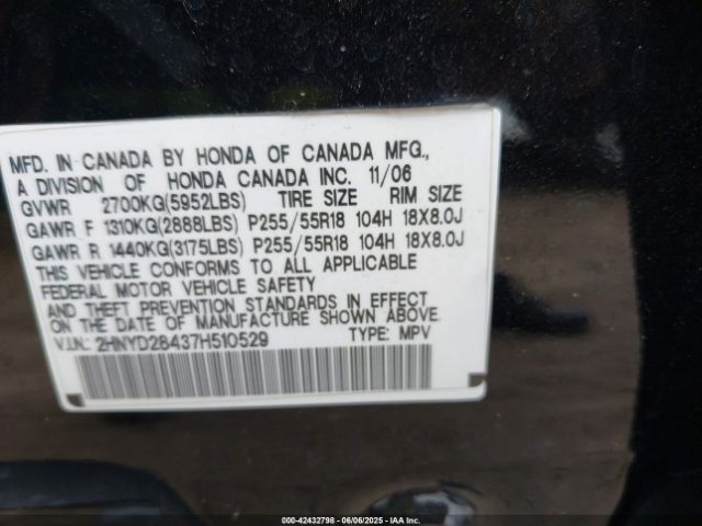 2007 ACURA MDX 2HNYD28437H510529 Photo 8