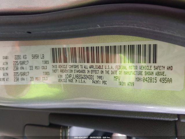 1C4PJLAB2GW324331 Jeep Cherokee