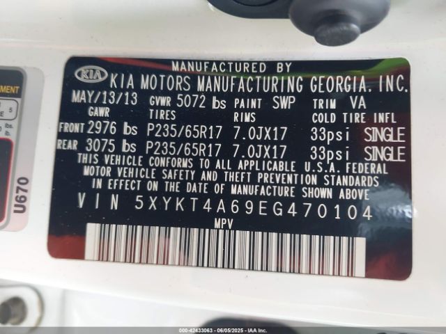 5XYKT4A69EG470104 KIA dohc t-gdi theta-ii