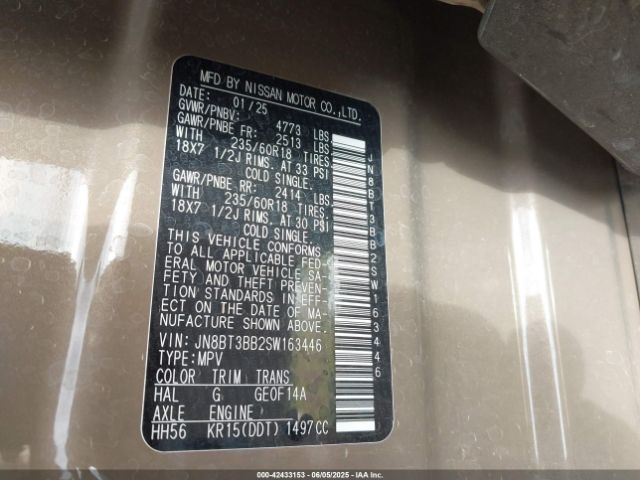 2025 NISSAN ROGUE JN8BT3BB2SW163446 Photo 8