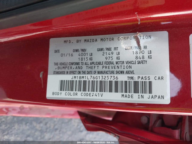 JM1BM1L76G1325736 Mazda pe