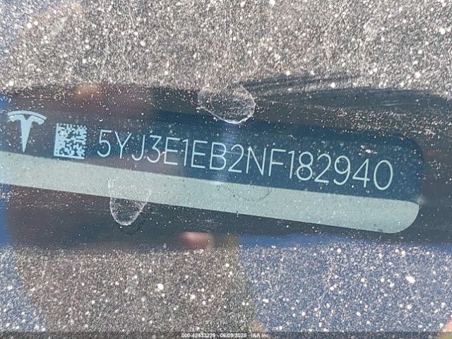 2022 TESLA MODEL 3 5YJ3E1EB2NF182940 Photo 8