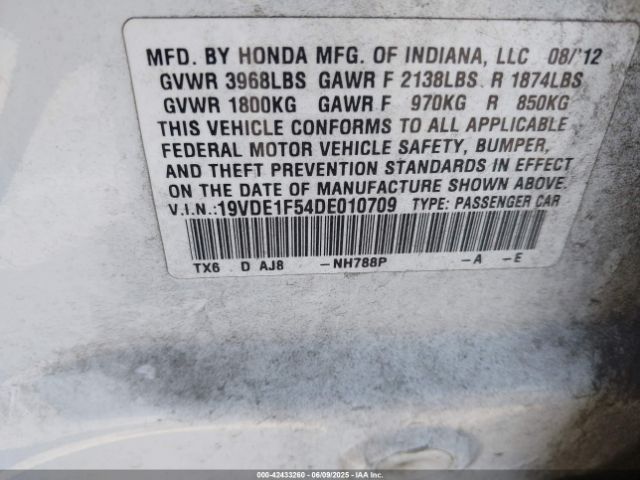 2013 ACURA ILX 19VDE1F54DE010709 Photo 8