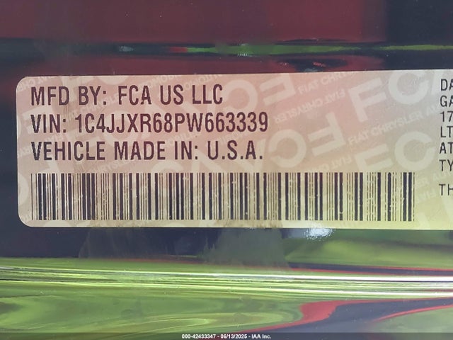 1C4JJXR68PW663339 Jeep Wrangler