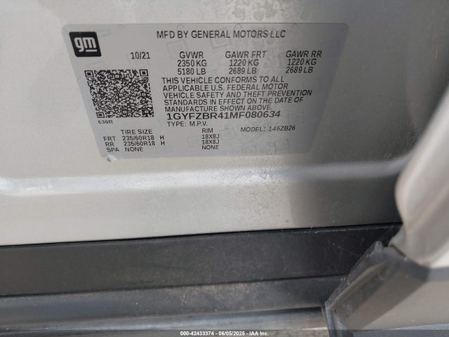 2021 CADILLAC XT4 1GYFZBR41MF080634 Photo 8