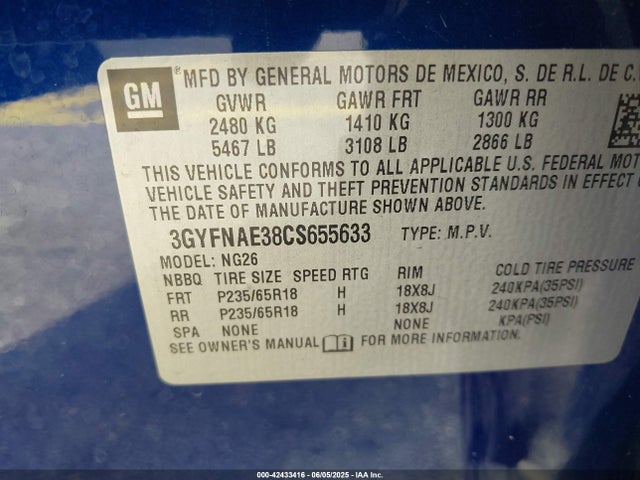 2012 CADILLAC SRX 3GYFNAE38CS655633 Photo 8