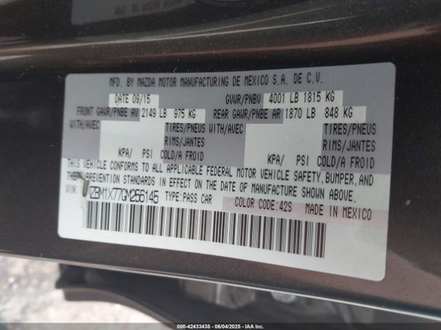 3MZBM1X77GM256145 Mazda Mazda3 I Grand Touring