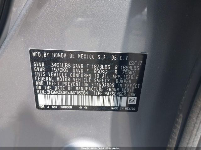 3HGGK5G65JM716084 Honda l15b1