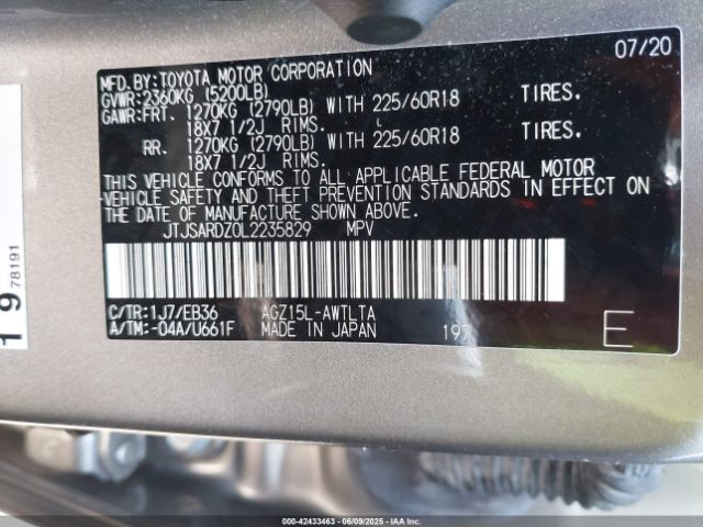 2020 LEXUS NX 300 JTJSARDZ0L2235829 Photo 8