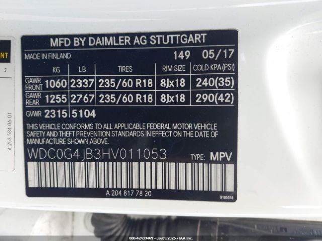 2017 MERCEDES-BENZ GLC 300 WDC0G4JB3HV011053 Photo 8