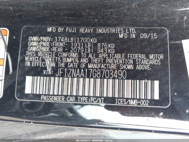 JF1ZNAA17G8703490 Scion fa20