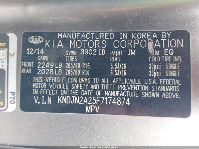KIA Soul 2015 KNDJN2A25F7174874 Image 25