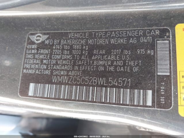 2011 MINI COOPER S COUNTRYMAN WMWZC5C52BWL54571 Photo 8