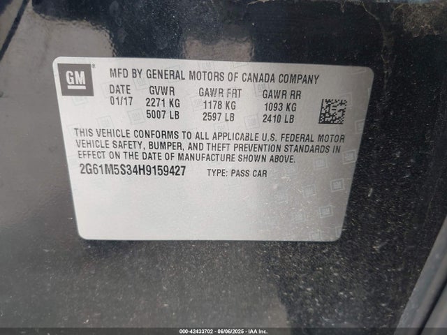 2017 CADILLAC XTS 2G61M5S34H9159427 Photo 8