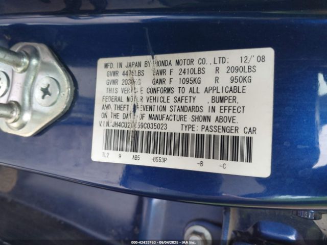 2009 ACURA TSX JH4CU26659C035023 Photo 8