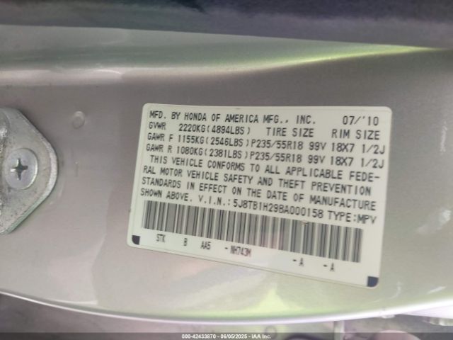 2011 ACURA RDX 5J8TB1H29BA000158 Photo 8