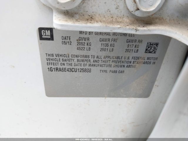 2012 CHEVROLET VOLT 1G1RA6E43CU125888 Photo 8